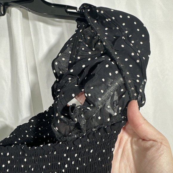 EUC Reformation [ Small ] Polka Dot Minnie‎ Mini Dress in Black White #Q393 - Picture 10 of 15